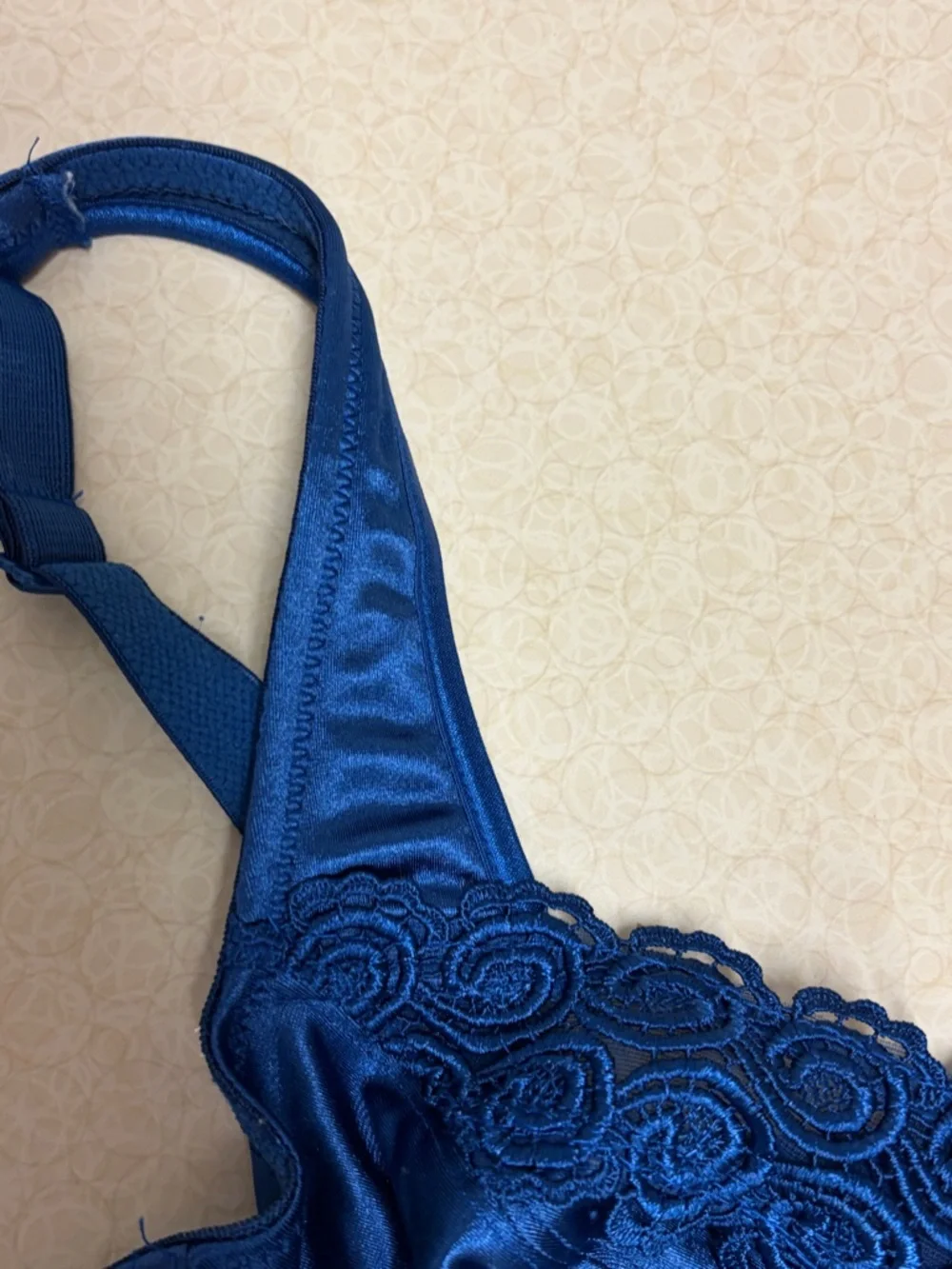 34C Blue Second Skin Unlined Underwire Vtg GELMART Minimizer Bra #5780 34C